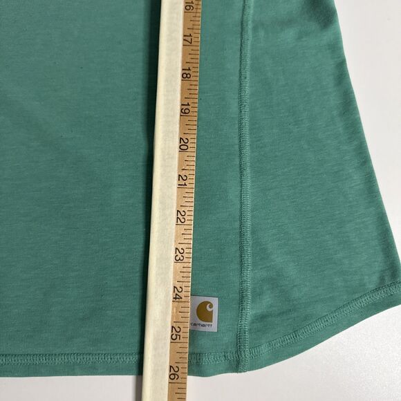 Carhartt Medium Quarter-Zip Force Green Pullover Women’s M 1/4 Zip Mock Neck - Picture 6 of 7